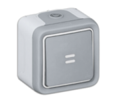 Legrand Plexo выключатель-переключатель с индикацией Plexo 10A, IP55 (цвет серый)